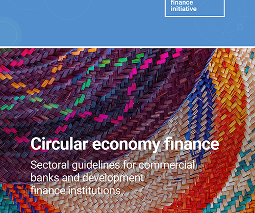 Circular economy finance: Sectoral guidelines for commercial banks and development finance institutions
